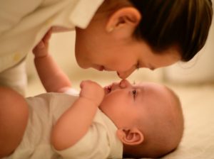young mother and her baby