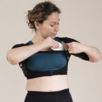 Person self-applying HidraWear for hidradenitis suppurativa